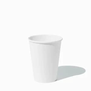 single layer white paper cup